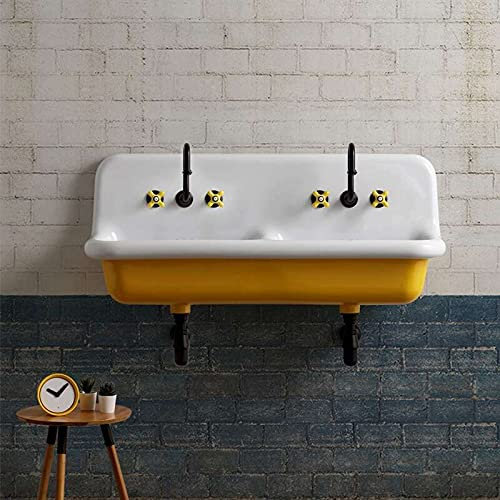 Lavabo en Céramique émaillée - 120 cm -True Colors - Jaune Moutarde (Giallo Senape)