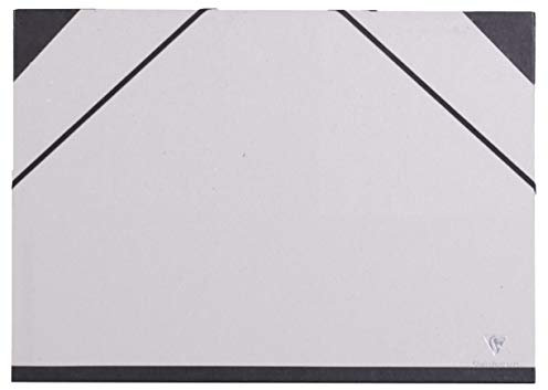 Clairefontaine 44614C Zeichenmappe mit Gummizug, praktisch und robust, DIN A3+, 1 Stück, grau