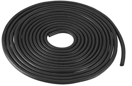 sourcing map Foam Rubber Seal Weather Strip 3mm Diameter 3 Meters Long Black