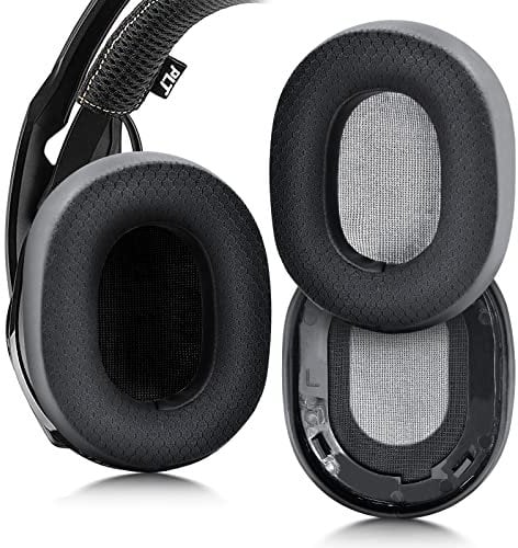XBERSTAR Ersatz-Ohrpolster für Plantronics Rig 500/PRO, Protein-Leder + Stoff, Schwarz, Kopfhörer-Ohrpolster