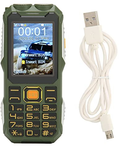 Fockety Entsperrtes Handy für Senioren - 2G Dual SIM Big Button, 2,4 Bildschirm, SOS-Taste, Hohe Lautstärke & 16800mAh für Kinder (Grün)