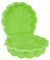 Ondis24 Lot de 2 bacs à sable en forme de coquillage, en plastique, avec couvercle (87 cm, vert pomme)