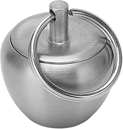 Pillendose in Apfelform Mit Schlüsselanhänger, Pillendose aus Edelstahl, Tragbare Mini-Medizinbox aus Metall, Wasserdicht Versiegelter Glas-Schlüsselanhänger-Anhänger Für Outdoor-Reisen, Camping