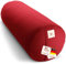navango® Yoga Bolster - Dunkelrot I Yoga Rolle handgefertigt in Deutschland I 24cm Durchmesser - 64cm Länge I Praktischer Tragegriff I 100% Dinkelspelz Füllung I Waschbarer Bezug 100% Baumwolle