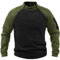 Fleecepullover Herren Militär Outdoor Fleecejacke Warme Tactical Combat Fleece Pullover Taktische Jacke Fleece Jacket Winterpullover Sport Jumper Tops Army Winddichte Pullover Grün L