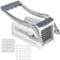 Chipper Cutter,Stainless Steel Potato Chipper,Fast Cutting French Fry Cutter with 25/49 Holes Blades,Manual Vegetable Fruit Slicer Dicer Multifunction for Potato Onion Carrots (Blue)