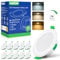 HOMEOW LED Einbaustrahler 230V Dimmbar, Led Spots 5W 400LM Warmweiß Neutralweiß Kaltweiß, IP44 Einbaustrahler LED 68mm -78mm Lochmaß, 24mm Ultra Flach Deckenspots für Badezimmer Küche, 10er Set