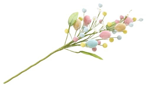 MUSISALY Künstlicher Osterzweig Mit -Zweig Künstlicher Eierzweig Für Osterschmuck Gefälschte Eierzweig-Ornamente Künstliche Ostereier-Picks Für Osterdekoration
