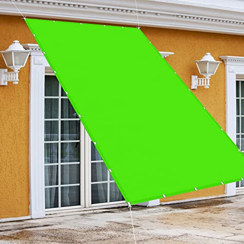 Grande voile d'ombrage anti-UV à 98 % pour jardin, piscine, pelouse et activités Vert tendre 2,5 x 7 m