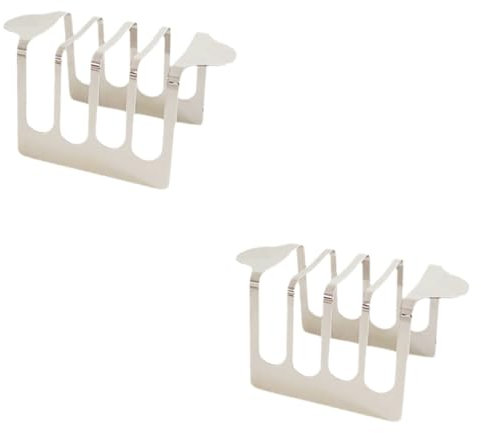 SHOWERORO 2st Sandwich-brotständer Aus Edelstahl Tür Maschine Silber Toast Arbeitsplattenfritteuse Haken Brotscheibenständer Brotregal Auf Der Arbeitsplatte Nicht Silver Rostfreier Stahl