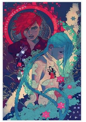 SPERKY Vi And Jinx (Arcane), stampa artistica da parete su tela, decorazione artistica da parete, per soggiorno, camera da letto, senza cornice, 30 x 45 cm