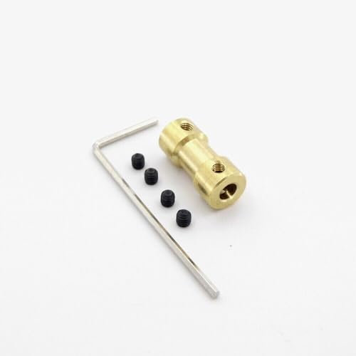 QPAJWAKS 2/2.3/3/3.17/4/5/6mm Giunto for Albero Motore Giunto Connettore Adattatore Manicotto Giunto di Trasmissione in Ottone for RC Barca Auto Aereo(2.3mm to 4mm)