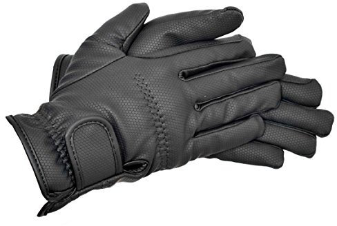 Riders Trend Thermo-Reithandschuhe aus Polyurethanleder schwarz Nero - Nero XS