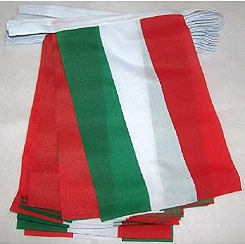 AZ FLAG - Fahnenkette Ungarn 6 Meter Mit 20 Flaggen - 21x14 cm - Ungarische Girlande Flaggenkette 14 x 21 cm