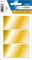 HERMA 15078 Vielzweck-Etiketten gold, 9 Stück, 34 x 67 mm, 3 pro Bogen, selbstklebend, Haushaltsetiketten zum Beschriften für Kalender Planer Basteln, glänzend, blanko Papier Klebeetiketten Aufkleber
