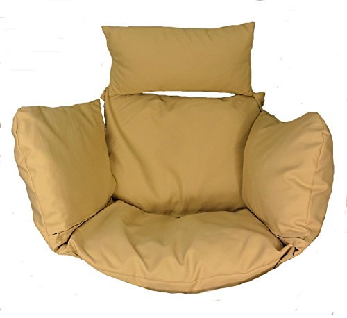 Rattani - Polster, Kissen, Auflage für Rattan Hängeschaukel Schaukelstuhl Rattanschaukel Gr. Sitzfläche 60 x 50 cm - Made in EU
