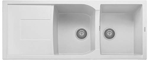 Plados - Fregadero línea Corax 116.20 con dos senos y escurridor de platos.