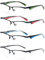 VEVESMUNDO Herren Metall Lesebrillen Halbrand Sportlich Design Hochwertige Computerbrille Halbrahmen Lesehilfen Brillen +1.0 +1.5 +2.0 +2.5 +3.0 +4.0 (4 Farben(weiß+rot+blau+grün), 1.5)