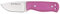 IFIELD Workout EL29113 Sportjagdmesser, 7 cm MOVA-Klinge, rosa Micarta-Griff, Bügelsäge, mit schwarzem Lederbezug, Campinggerät zum Angeln, Jagen, Sport treiben
