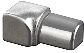 HORI® Außen-/Innenecke für Fliesenprofil I Zubehör für Quadroprofil aus Edelstahl I Fliesenkante, Eckenschutz, Fliesenabschlussecke für präzise Verlegung. Höhe: 11 I glänzend