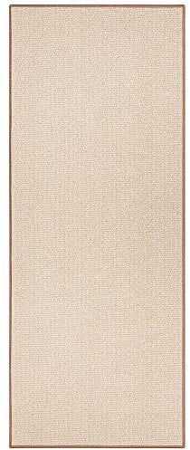 Hanse Home BT Carpet Bouclé Läufer – Küchenläufer rutschfest Teppichläufer Flachgewebe Kurzflor Teppich Küchenteppich für Flur, Küche, Wohnzimmer, Badezimmer, Bad – Beige, 67x150cm