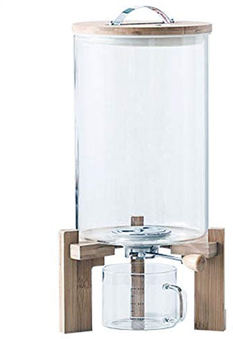 Aprilhp Conteneur Hermétiques pour Céréales Distributeur de Riz Récipient pour Farine, Verre Sans Plomb, Boite de Rangement Cuisine avec Couvercle, 5L/8L 8L