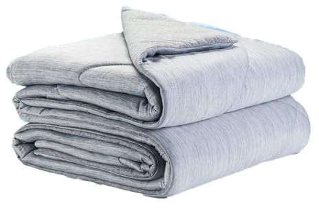 Luxear Cooling Duvet for Summer, Cool Blanket Coverless Duvet Japanese Technology Arc-Chill For Bed, Quilt Blanket Soft Fabric Breathable Adult Baby Children Pet Dog, Double 200 x 220 Cm, Grey