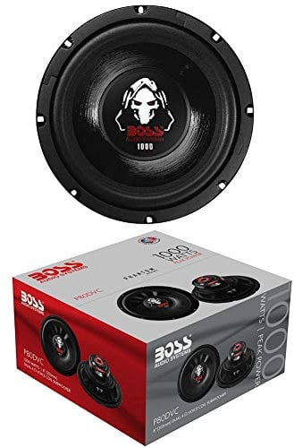 1 subwoofer compatibile con BOSS AUDIO SYSTEMS P80DVC da 20,00 cm 200 mm 8 doppia bobina 4+4 ohm 500 watt rms 1000 watt max 88 db spl auto, 1 pezzo