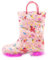 EUXTERPA Stivali di gomma per bambini e bambine lampeggianti, con glitter, impermeabili, con manico facile da indossare, taglia 36-44, Unicorno rosa , 32 EU