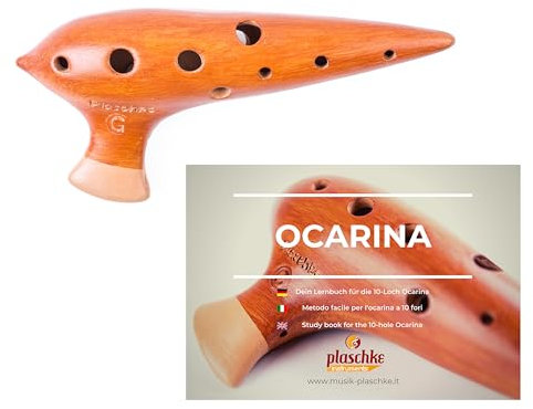 PLASCHKE Okarina in G-Dur, Premium Terracotta-Keramik, handgefertigt in Südtirol