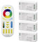 LIGHTEU®, kit di controllo remoto Miboxer: confezione da 4 controller per strisce LED RGB e 1 telecomando wireless a 4 zone LED RGBCCT 4x fut037S + fut092
