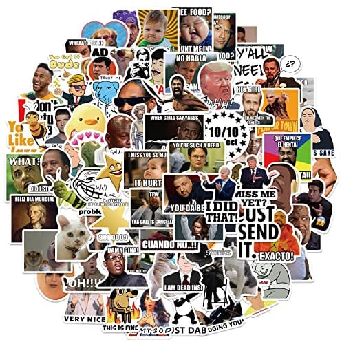 LYLSDSB Funny Meme Aufkleber 100 PCS Vinyl Classic TV Aufkleber für Laptop Skateboard Wasserflaschen Computer Scrapbook Telefon Auto Gitarre,Wasserdicht Meme Aufkleber für Teens Kinder Erwachsene