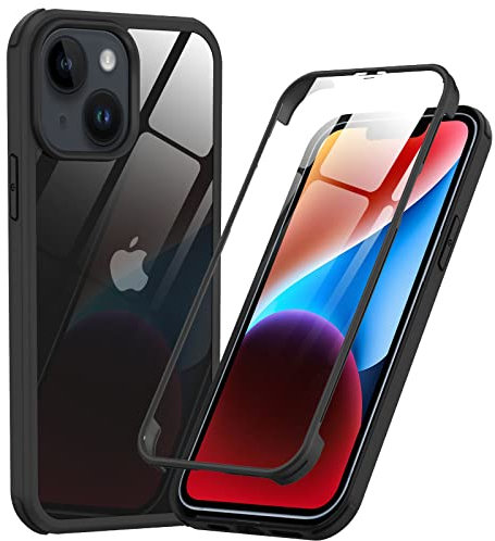 Phoneaura für iPhone 14 360 Grad Schutzhülle für iPhone 14 Handyhülle; iPhone 14 Hülle mit Kameraschutz für iPhone 14 Komplettschutz (Vorne+ Hinten)