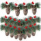 16 Stück Weihnachts-Tannenzapfen-Ornamente, natürliche Tannenzapfen, Dekorationen, Bauernhaus, Weihnachtsschmuck, rustikale Weihnachtsschmuck, rote Beere für Weihnachtsbaum, hängende Dekoration