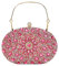 CORIOS Rhinestone Evening Bag for Women Sparkly Sequin Purse Bridal Wedding Handbag Glitter Shoulder Bag Crystal Clutch Bag Elegant Crossbody Bag for Wedding Banquet Cocktail Prom Party Rose