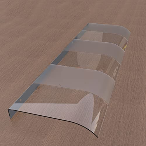 Vordach für Haustür für Draußen,Türdach Überdachung Haustürvordach Pultvordach aus 3.5 mm Dicke Polycarbonat,Türdach Pultbogenvordach Dach vor Regen und UV-Schutz (50x260cm/20 x102)