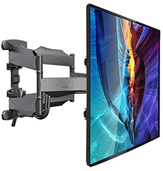 Soporte de TV portátil Soporte de pared para TV ultrarresistente Soporte de doble brazo inclinable y giratorio para pantallas LED LCD OLED de plasma y pantallas curvas de 32-55 pulgadas - Hasta VESA