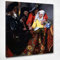 CheQuadro! La Mezzana Vermeer Jan Kunstdruck auf Leinwand JV12, 70 x 63 cm