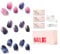 NAILOG Semi Cured Gel Strip Kit (102 Stickers, UV Lamp, 2 Files) Long Lasting Wraps Gift Set - Blue, Purple, Pink Ombre Constellation, After Sunset