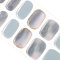 DANNI & TONI Halb ausgehärtete Gel Nagelfolien (Golden Horizon) Blau Goldfolie Silber Farbmischung Glänzend Gel Nagel Aufkleber, Halbgehärtete Nagelfolie Nagelsticker selbstklebend, Wraps 28 Aufkleber