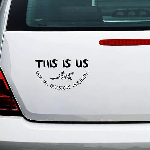 Yelolyio Auto-Aufkleber mit Zitaten This is Us Us, motivierender Spruch, Autoaufkleber, Stoßstangen-Aufkleber für Autos, lustiger Vinyl-Aufkleber, LKW, Fenster, Laptop, Aufkleber, 27,9 cm (11 Zoll)