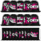 Pinkunn 20 Stück Cheer Kordelzug Rucksack Cheerleading Kordelzug Turnbeutel Cheerleader Geschenke Cheer Zubehör für Cheerleader, Rosenrot, Vivid Style, Lebendiger Stil