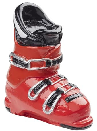 CREATIV DISCOUNT Miniatur-Skistiefel, Größe ca. 4 cm, rot