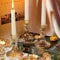 Glas Bernstein Kerzenhalter für Stumpenkerze und Spitzkerze Tischdekoration für Hochzeit Abendessen Party - 3 Stück