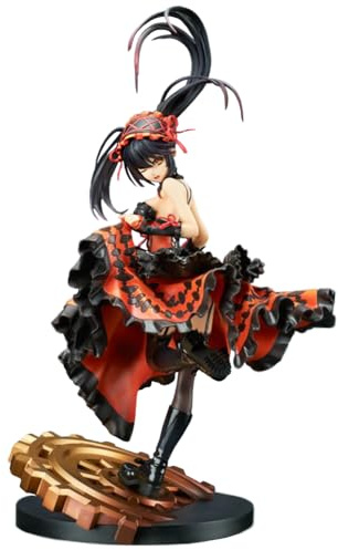 Zhongkaihua DATE A LIVE Tokisaki Kurumi Figur 21 cm - Gothic Kleid Zafkiel Gear Base - Anime PVC Statue für Computer Schreibtisch - Heimdekoration Geschenk