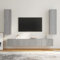 SECOLI Wohnzimmer TV Set TV Board hängend TV Lowboard Lowboard Hängeschrank Hängeboard Wohnwand Wohnwand Wohnzimmer-Grau Sonoma-4-tlg