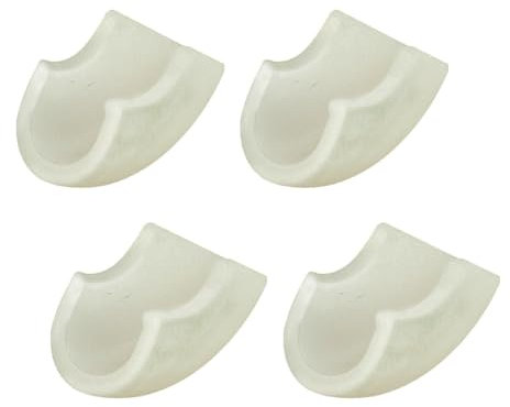 Lot de 4 protections de pieds en épingle à cheveux en plastique pour table, bureau, chaise, blanc, style B