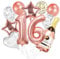 16. Geburtstag Mädchen Deko,16 geburtstag Mädchen Deko Rosegold,16 Geburtstag deko Luftballon,Deko Geburtstag Mädchen Set mit Folienballon 16 Geburtstag Ballon,Konfetti Luftballons Party Deko Supplies