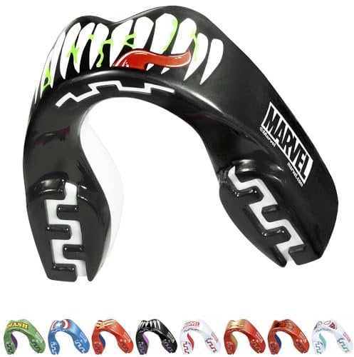 Marvel Venom Sport Zahnschutz Erwachsene und Kinder Sport Mundschutz Für alle Vollkontakt-Sportarten einschließlich Rugby, MMA, Kampfsport, Kickboxen, Judo, Hockey & Boxe