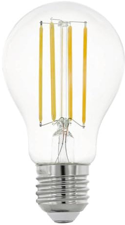 EGLO E27 Leuchtmittel, LED Lampe, 9 Watt, Glühbirne warmweiß, 2700 Kelvin, Glühlampe A60, transparent, Ø 6 cm